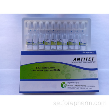 Tetanus antitoxinförebyggande av stivkrampinfektion